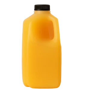 Half gallon ginger shot in a yellow bottle with black lid - natural wellness drink
