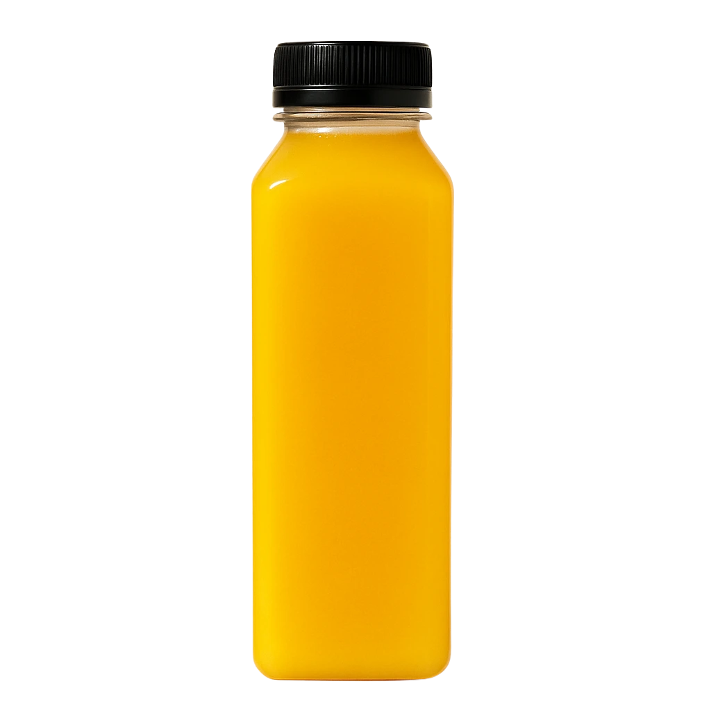 Fresh Ginger & Herbs - 16oz shot in a yellow bottle with black lid - natural immunity booster